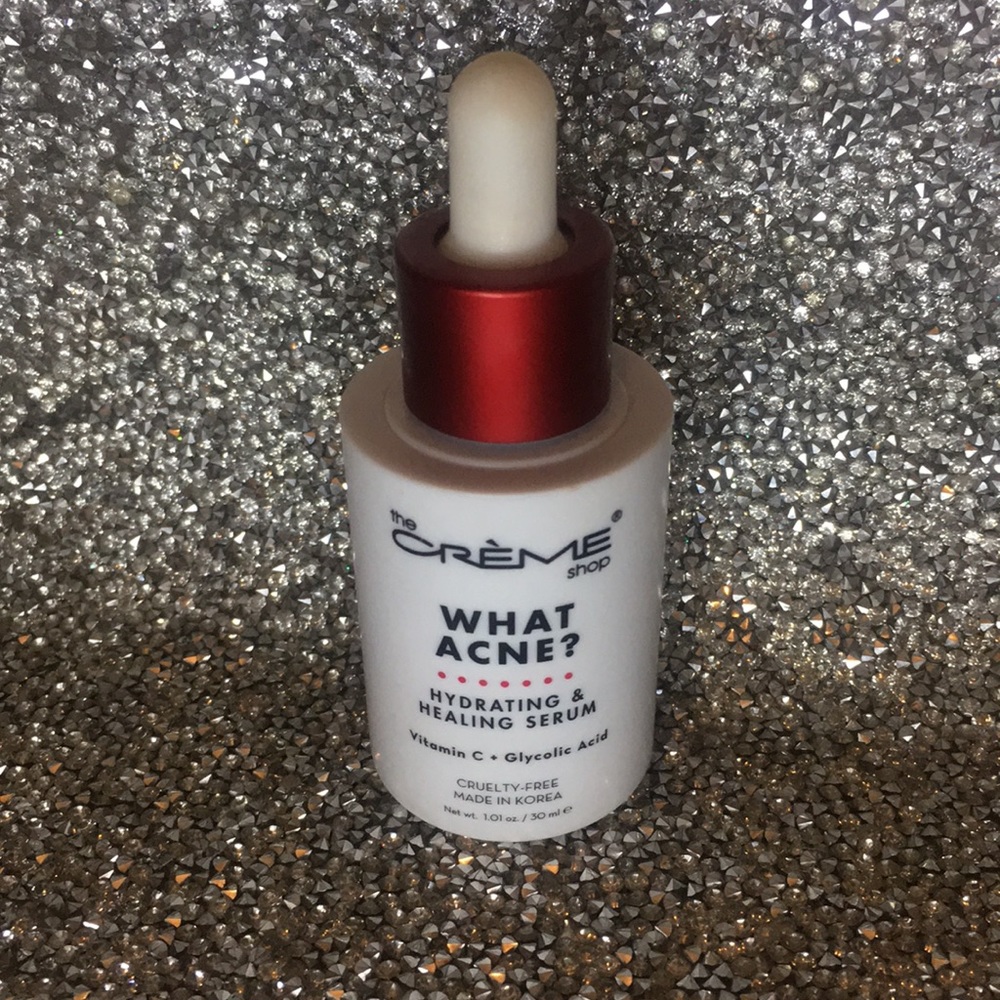 This is the crème shop what acne hydrating and healing serum with vitamin C
